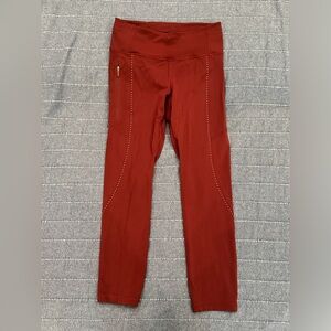 Lululemon burgundy 7/8 length Leggings